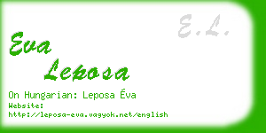 eva leposa business card